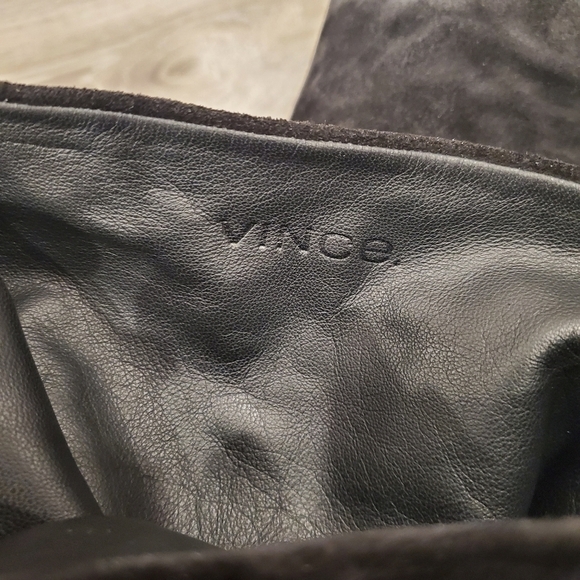 NEW Vince Casper Black Suede Knee High Boots - Picture 5 of 9